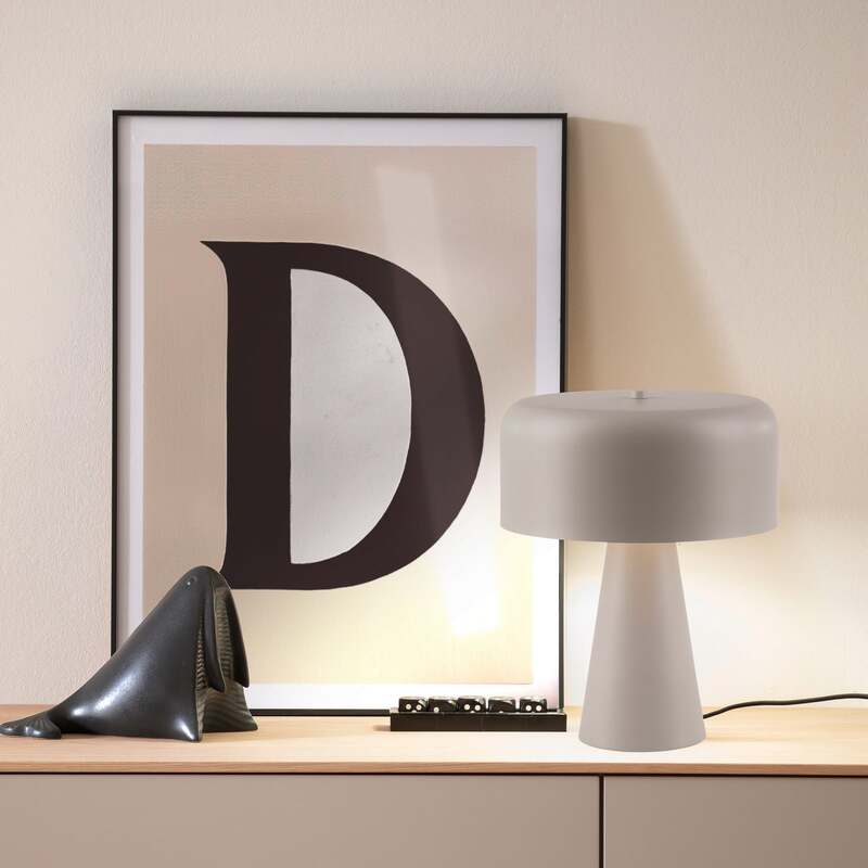 Schöner Wohnen Tischleuchte PENTO LED Lampe Leuchte beige Höhe 35cm Metall E27 - 4043689017682