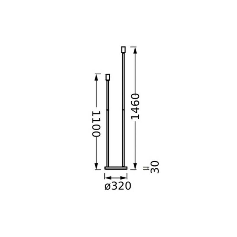 OSRAM Stehleuchte DECOR STICK beige 146 cm 2 x E27 Schalter am Kabel - 4099854440328
