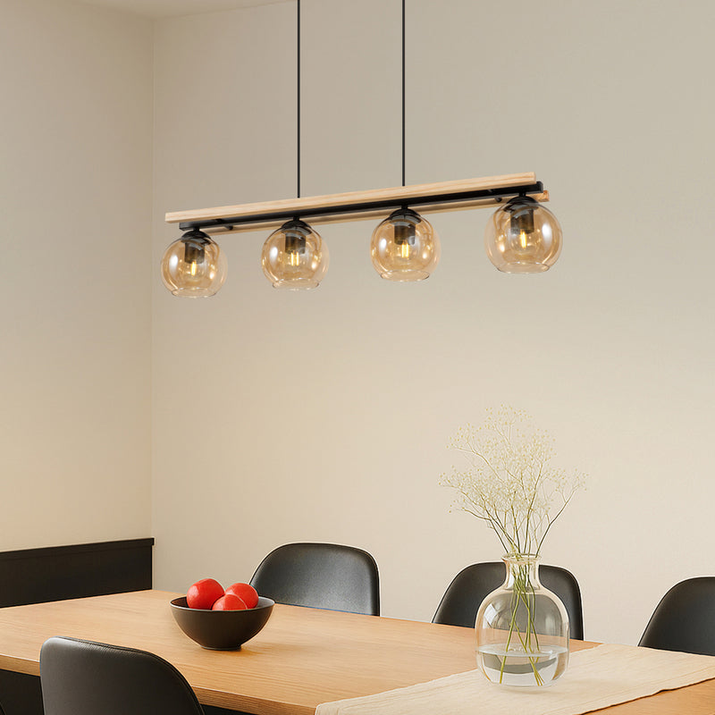 Lindby Hängelampe Hängeleuchte Enrique LED Pendelleuchte Leuchte dimmbar amber - 4251096570083