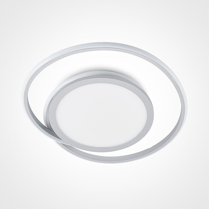 Lucande Deckenleuchte Deckenlampe LED Noud silber Aluminium dimmbar 49 cm - 4251096597653