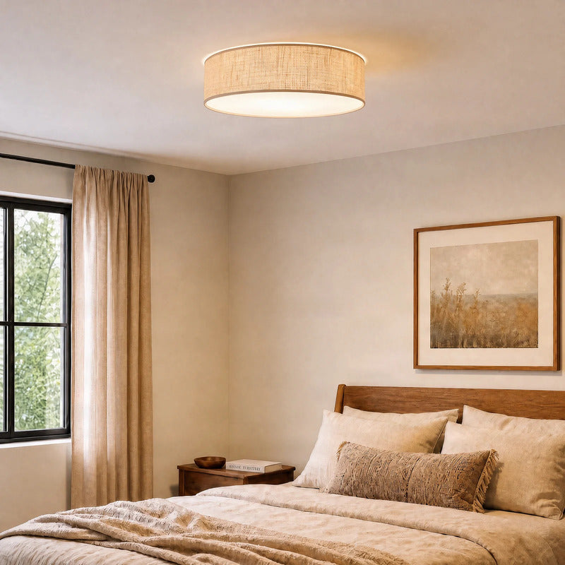 Milagro Deckenlampe Marshall LED Lampe Leuchte dimmbar braun Ø50cm Rattan - 5902693724247