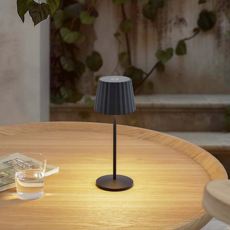 Lindby Tischleuchte Esali LED Dimmbar Akku Lampe Gartenleuchte schwarz IP65 - 4251911764123
