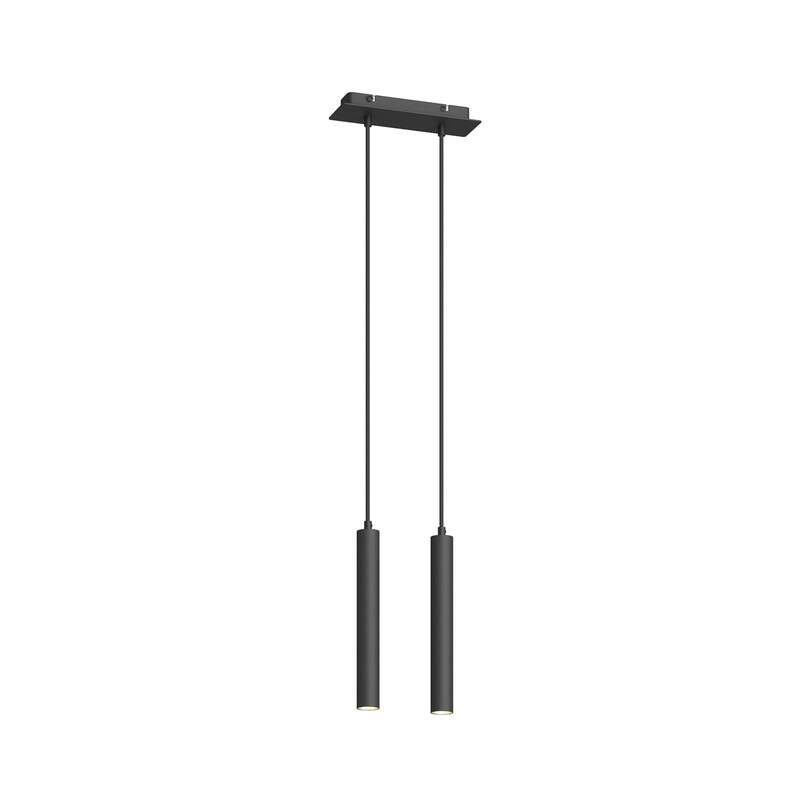 Arcchio Pendelleuchte Hängeleuchte Franka LED Lampe schwarz Aluminium 2-flg 30cm - 4251096568608