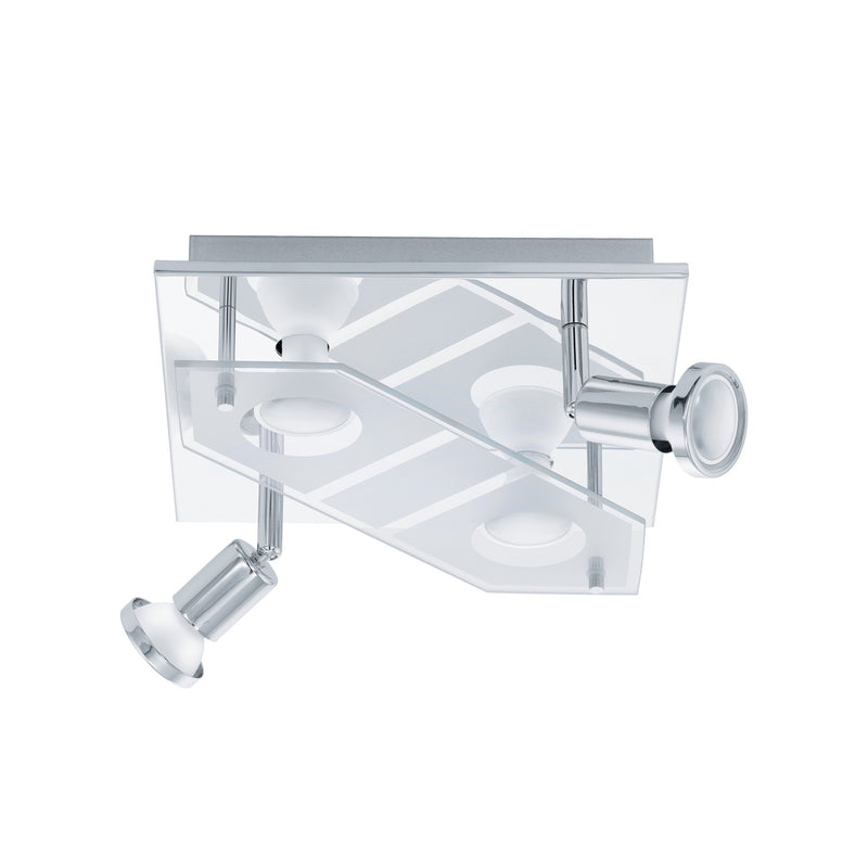 Eglo Deckenleuchte Cabo-C LED RGBW Lampe dimmbar chrom/weiß 25x25cm 880 Lumen - 9002759753795