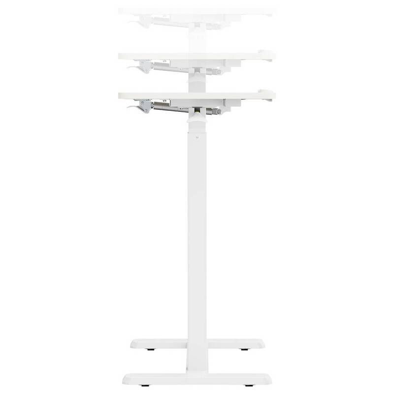 SpeaKa Professional Schreibtisch Arbeitstisch höhenverstellbar 710x400mm Weiß - 4064161499086