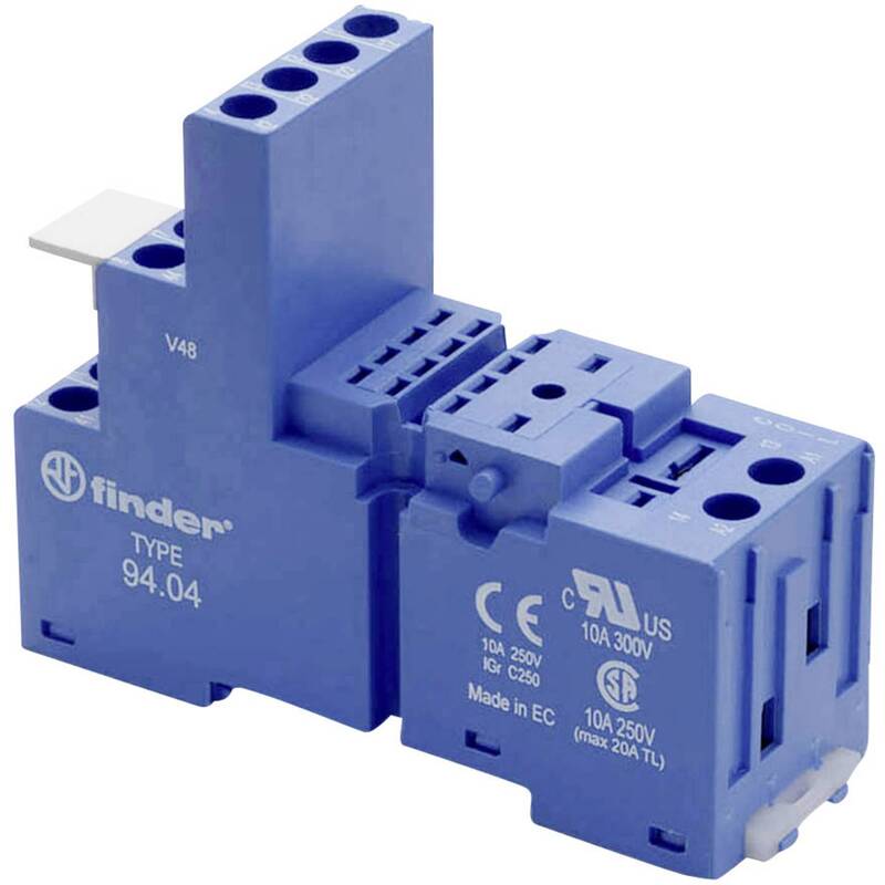 Finder 94.04 Relaissockel für Serie 55 Hutschienenmontage Blau 1 St. - 8012823115436