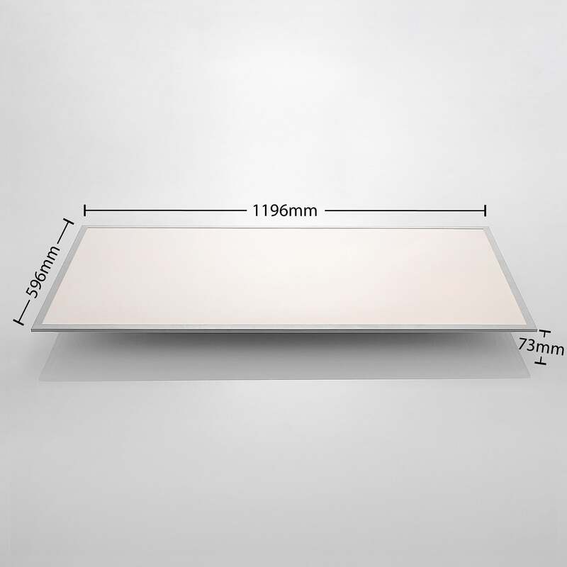 Lindby LED-Panel Stenley dimmbar CCT 120x60cm Leuchte Lichtfarbe warmweiß silber - 4251096571592