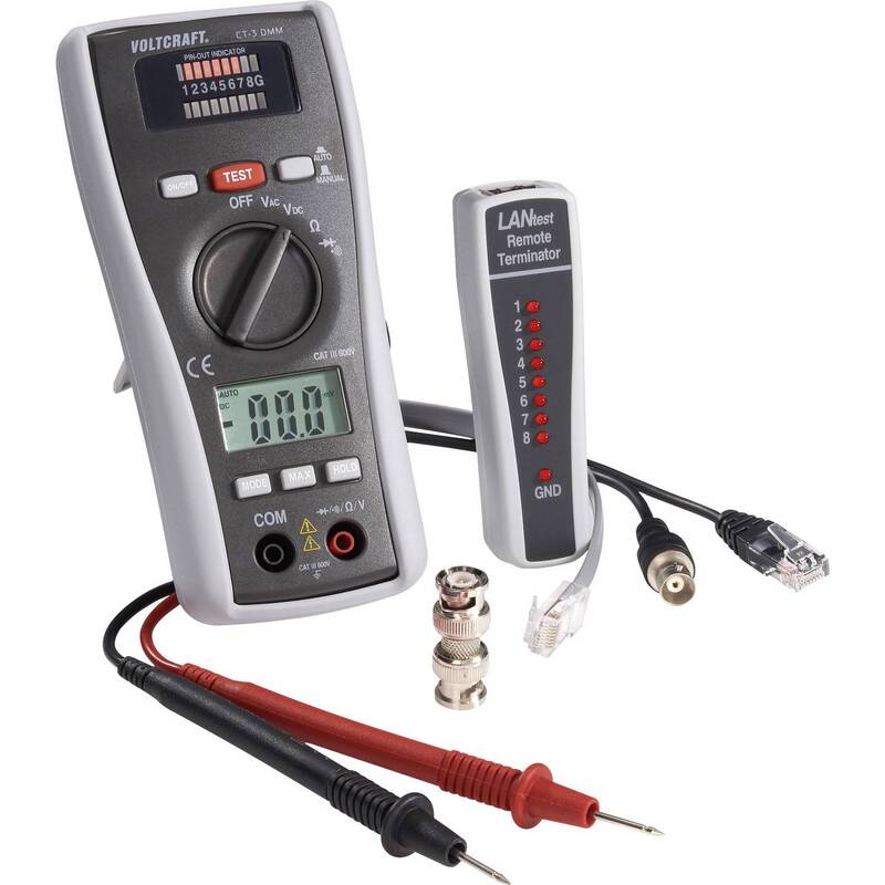 Voltcraft CT-3 DMM Multimeter mit Kabeltester Kabel Prüfgerät Messtechnik Gerät - 4016138522457