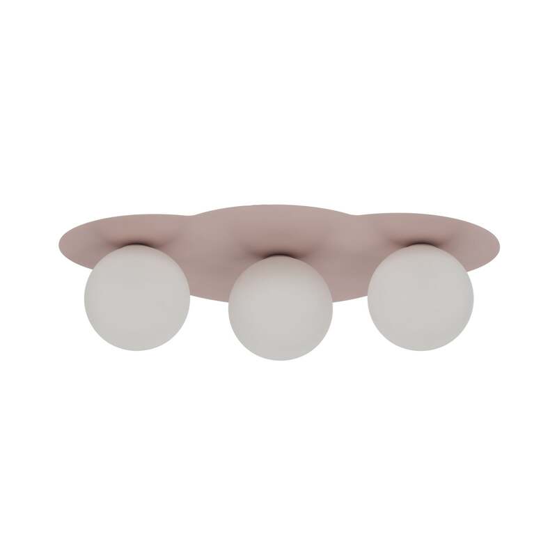 TK Lighting Deckenleuchte Cloud rosa 3-flammig LED Lampe dimmbar Glas 51cm - 5906135114474