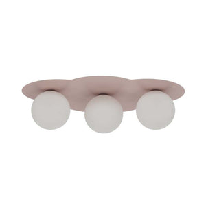 B-Ware TK Lighting Deckenleuchte Cloud rosa 3-flammig LED Lampe dimmbar Glas 51cm