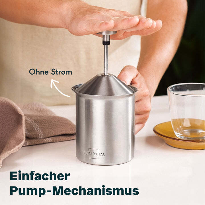 Silberthal Milchaufschäumer Milchschäumer Edelstahl Spülmaschinengeeignet - 4260470462739