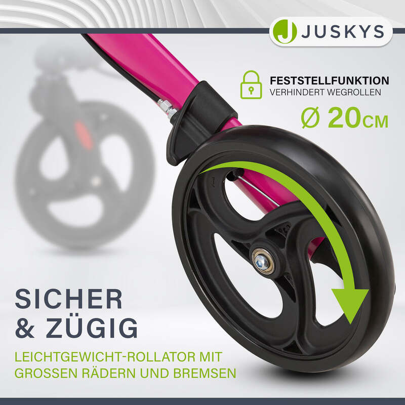 Aluminium Rollator Vital klappbar Gehhilfe leicht 130kg Höhenverstellbar Lila - 4260565522720