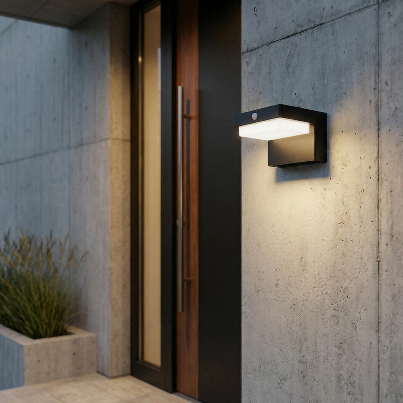 Lindby LED-Solarwandleuchte Eleazar schwarz Gartenlampe Wandleuchte mit Sensor - 4251911786668