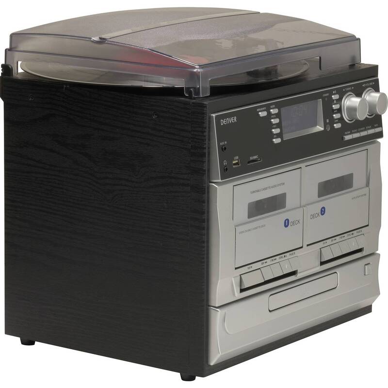 Denver Stereoanlage DAB+ MRD-166 Plattenspieler USB Aufnahmefunktion schwarz - 5706751051906