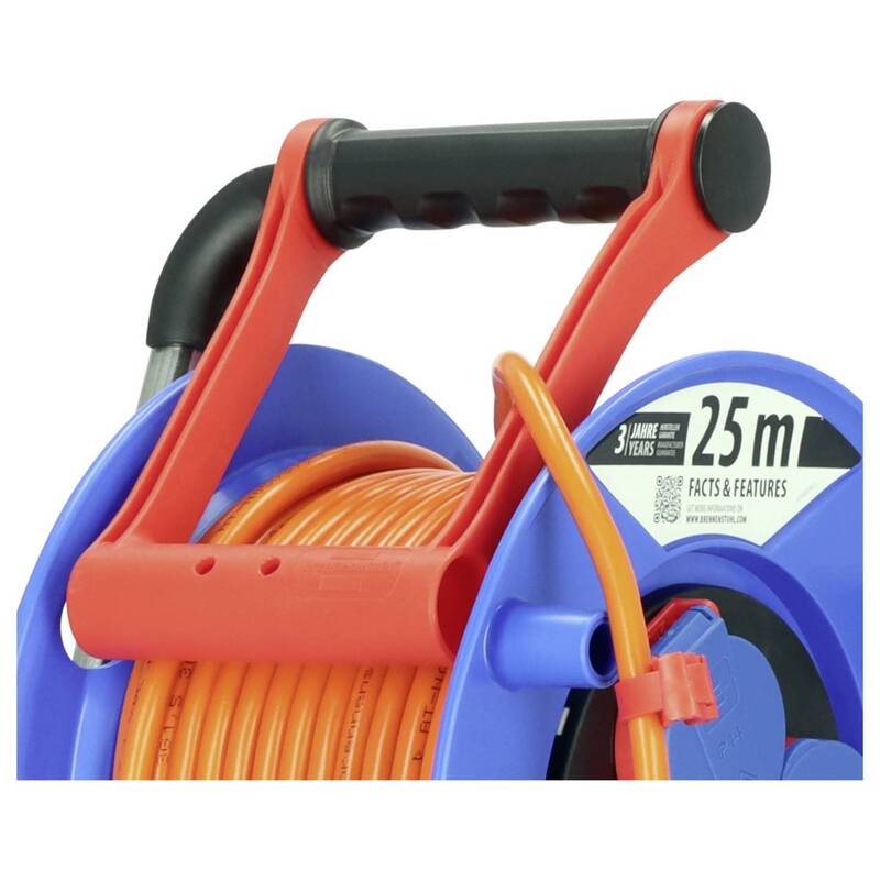 Brennenstuhl Kabeltrommel 25m orange Schutzkontakt-Stecker 3-fach IP44 - 4007123683086