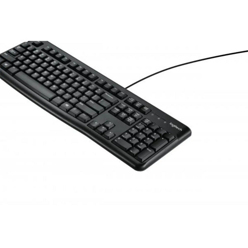 Logitech Tastatur PC Tastatur K120 QWERTY USB Eingabegerät schwarz 1,5m Kabel - 5099206020917