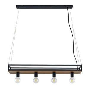 Lindby Hängelampe Hängeleuchte Kirista LED Pendelleuchte dimmbar schwarz Holz