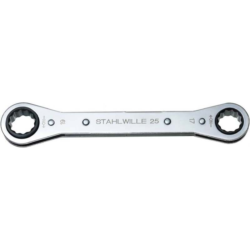 Stahlwille Schlüssel Doppelringschlüssel Ratschenringschlüssel 17mm 19mm 205mm - 4018754022182