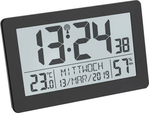 B-Ware TFA Dostmann Funkuhr Digital Alarm große Anzeige schwarz 20,6x3x13cm DCF77