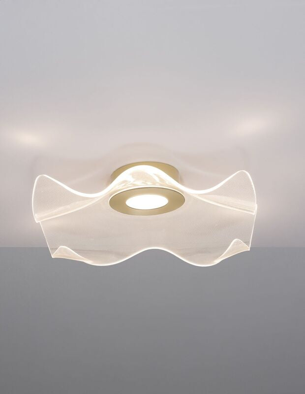 Nova Luce Deckenleuchte Deckenlampe SIDERNO LED Gold Warmweiß 50 cm 31 W Lampe - 5212017425522