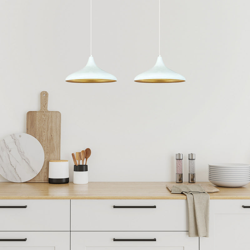 ROYALTECH Hängeleuchte Claus LED Pendelleuchte Lampe dimmbar weiß gold 85cm - 8684543261887