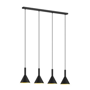 B-Ware Arcchio Tadej Pendelleuchte Hängeleuchte Deckenlampe Lampe 4 Fl E27 Schwarz G986