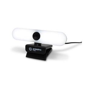 B-Ware Emissimo TEC Webcam 4K Kamera mit Licht und Mikrofon 3840x2160px Autofokus 120°