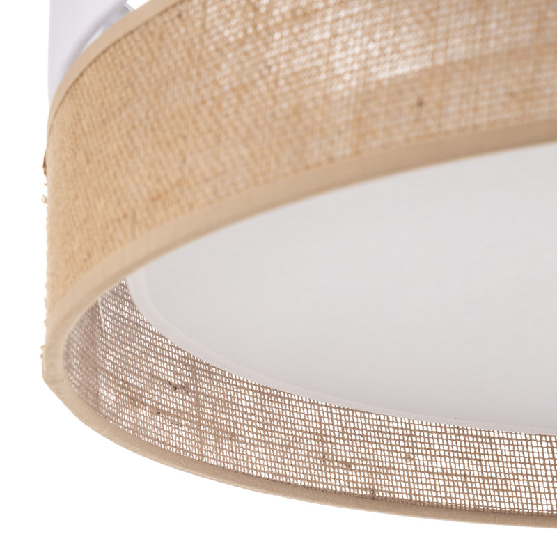 Euluna Deckenlampe Linobianco Deckenlampe Lampe 3-flmg E27 Ø 45 cm weiß braun - 5901780565770