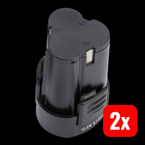 2x B-Ware Basetech Werkzeug-Akku 10.8V 1.5Ah Li-Ion Akku-Bohrschrauber Spezial-Akku