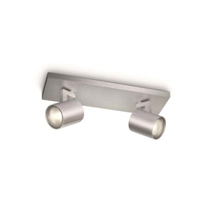 B-Ware Philips Deckenlampe Deckenleuchte myLiving Runner GU10 2-flammig dimmbar alu