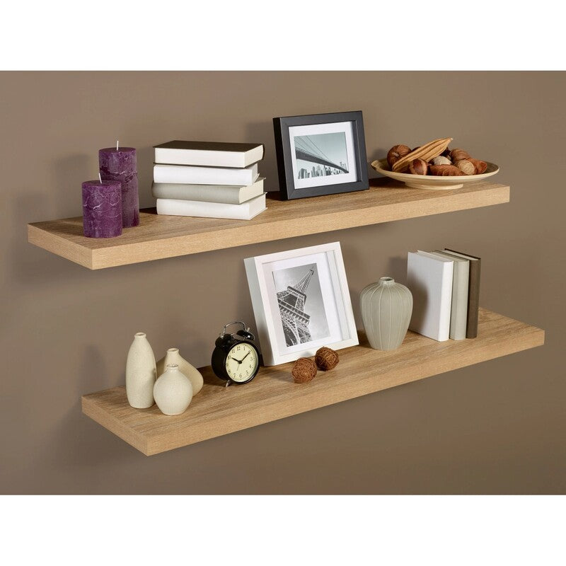 Wandregal Carlton Regal Eiche hell 118x24cm schwebend einfach montierbar 25kg - 4007873489518