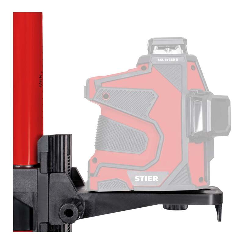 Stier Teleskopstange für Kreuzlinienlaser 360cm Höhenverstellbar schwarz 3kg - 4251709626466