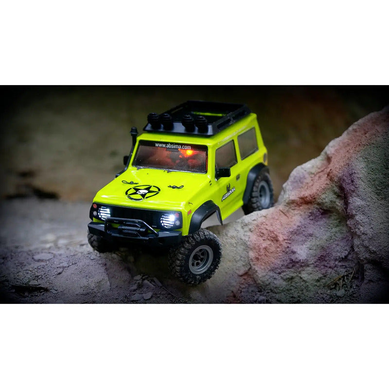 Absima 1:24 Micro Crawler Jimny Yellow 4WD RTR RC Modellauto 45 Min Fahrzeit - 4250650954161