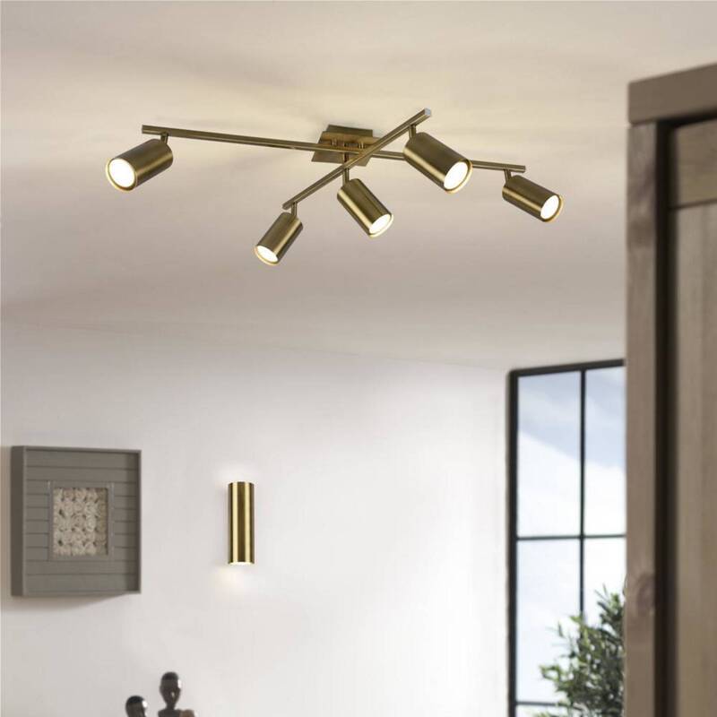 Trio Lighting Deckenstrahler Marley Deckenlampe Deckenlicht altmessing 5-flam565 - 4017807490619