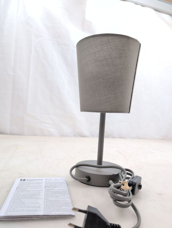 Paulmann Tischleuchte Stellan II LED Lampe Tischlampe grau 40cm Höhe 15,5cm - 4000870801048
