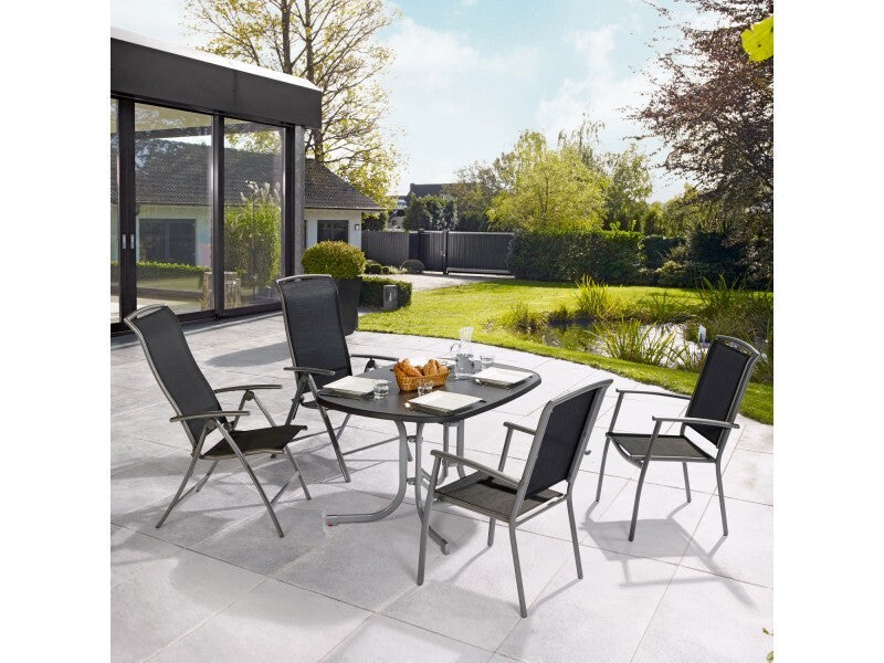 Gartentisch Vigo Sevelit Klapptisch UV- und witterungsresistent grau 70x110cm - 4007876503105