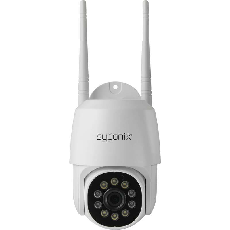 Sygonix IP Überwachungskamera WLAN PTZ 1920x1080 Pixel 2-Wege-Kommunikation weiß - 4064161183992