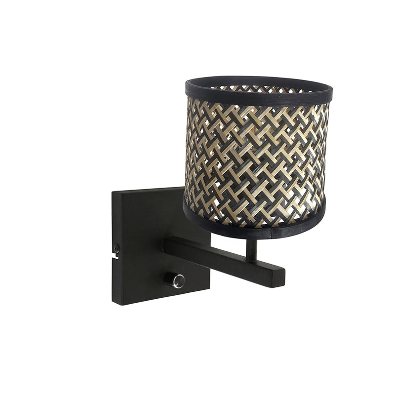 Steinhauer Wandleuchte Wandlampe Stang schwarz holz Metall Schalter E27 LED - 8712746172089