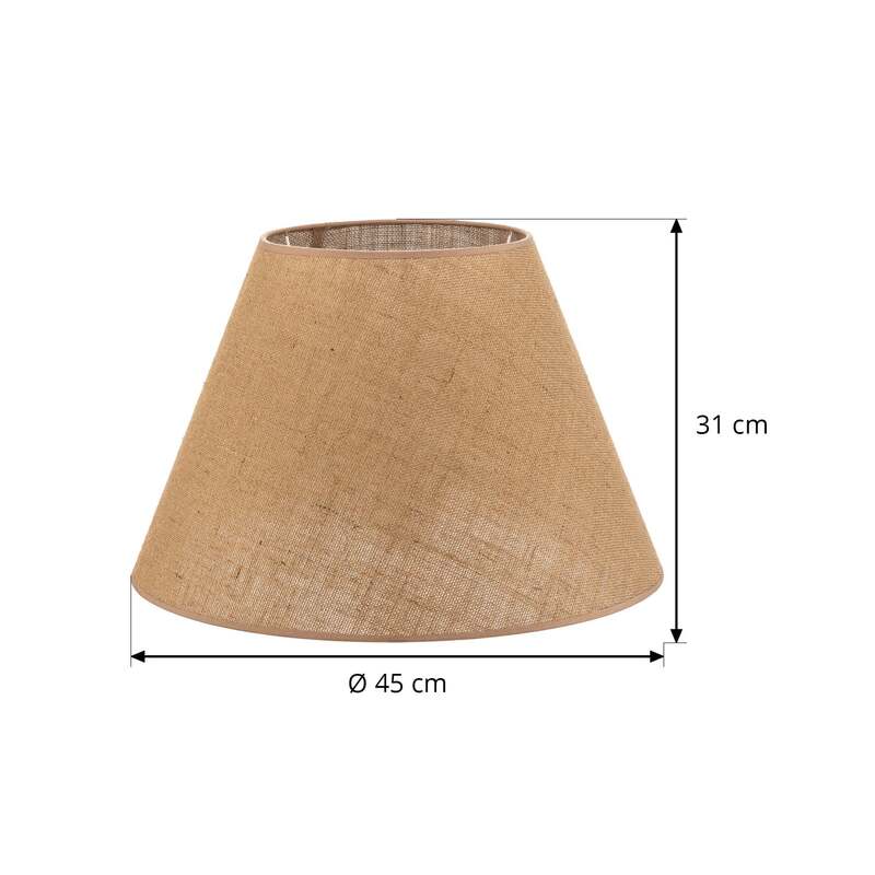 Lampenschirm Pseudosofia Stehlampe hellbraun Jute E27 30cm 40cm Made in Europe - 5903689189132