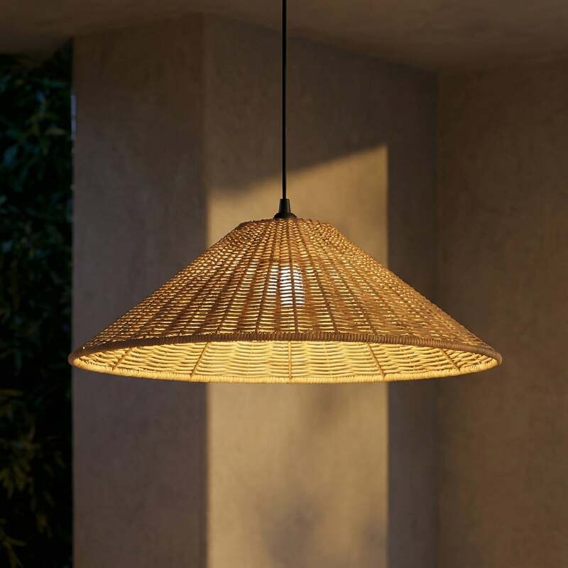 Lucande Außenhängelampe Taniola LED Gartenlampe Hängelampe dimmbar schwarz Ø60cm - 4255830912146