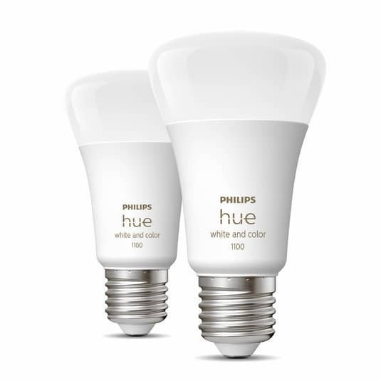 Philips Hue White&Color Ambiance Ersatz-Leuchtmittel Glühbirne E27 9W 1100lm 2er - 8719514291317