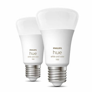 B-Ware Philips Hue White&Color Ambiance Ersatz-Leuchtmittel Glühbirne E27 9W 1100lm 2er