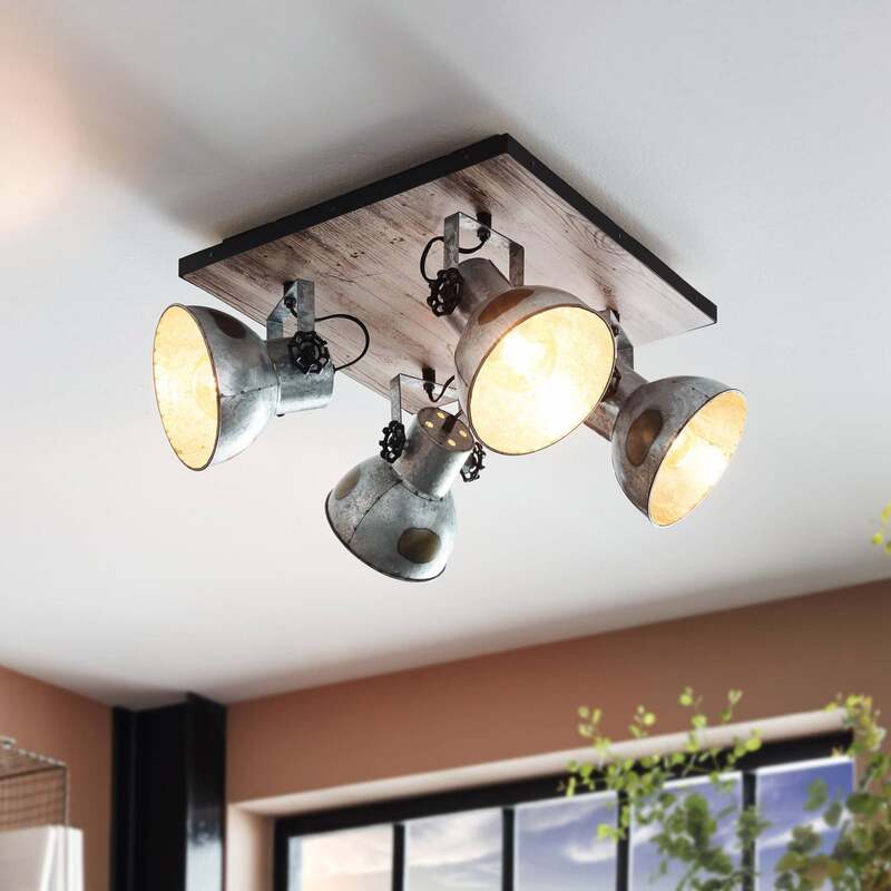 Eglo Deckenleuchte Lampe Barnstaple Industrielook 4-flg Wohnzimmer Beleuchtung - 9002759496531