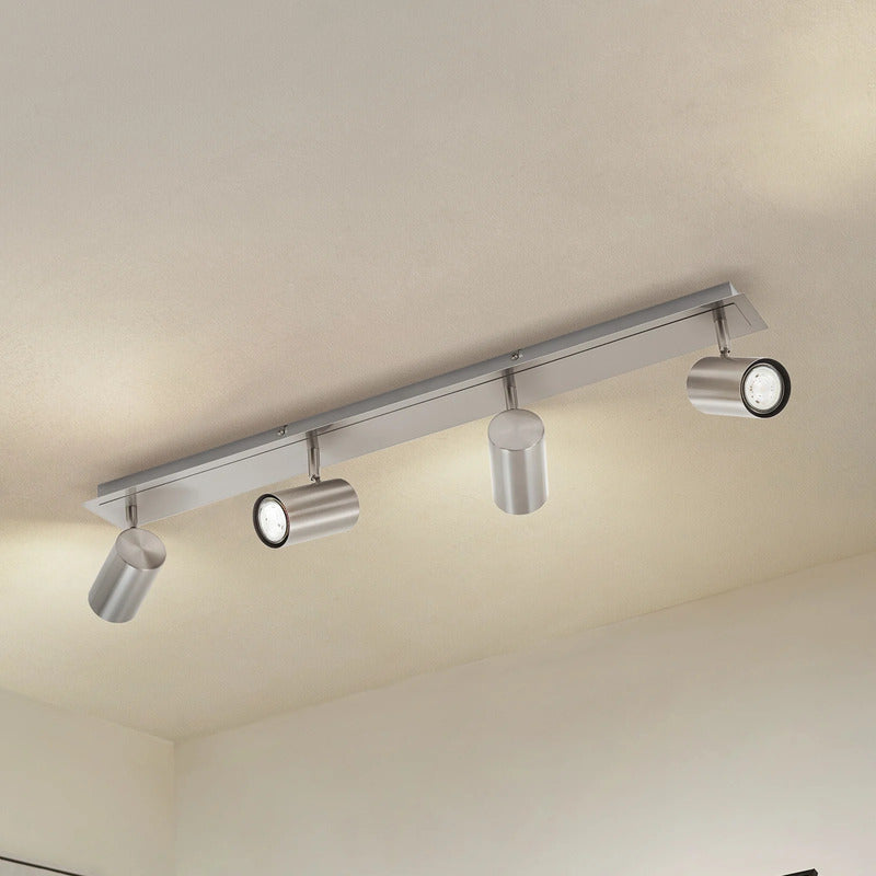 Lindby Deckenstrahler Joffrey LED Strahler 4-flg dimmbar nickel 80cm 9cm 16,5cm - 9627886