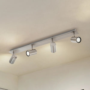 B-Ware Lindby Deckenstrahler Joffrey LED Strahler 4-flg dimmbar nickel 80cm 9cm 16,5cm