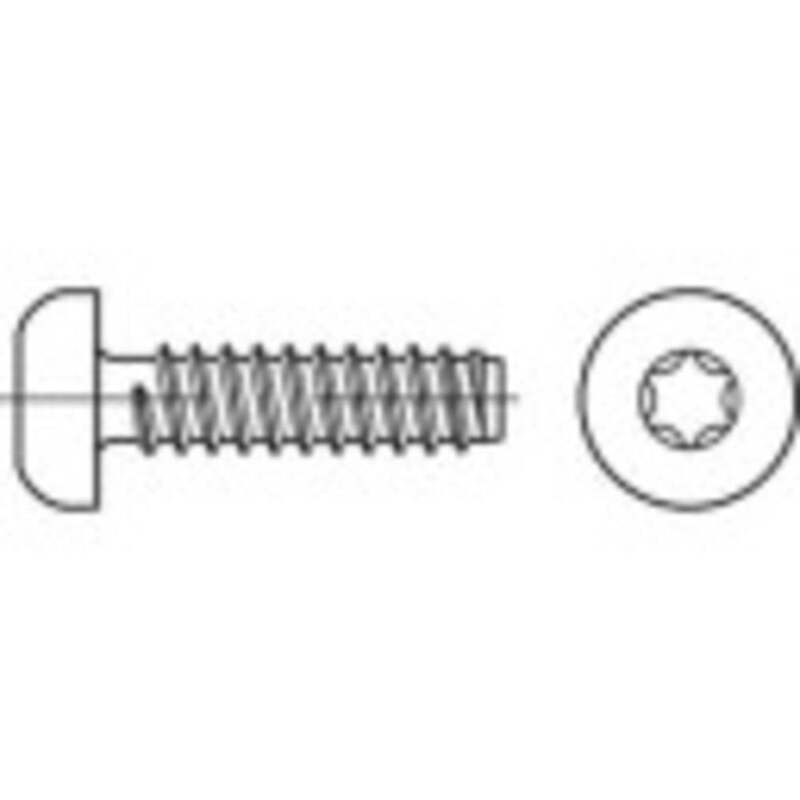 TOOLCRAFT Linsenblechschrauben Blechschrauben T-Profil Edelstahl A2 500 Stück - 4053199463282