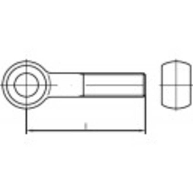 TOOLCRAFT Augenschrauben TO-9974580 Ringschrauben M20 260mm Stahl DIN 444 5 St. - 4064161344195