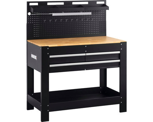 Meister Werkbank Werkstatttisch Arbeitstisch 140x114x61cm 200 KG Licht Steckdose - 4004646251006