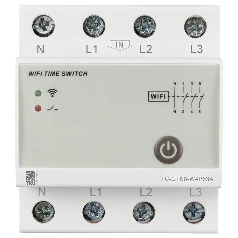 WLAN-Schalter TC-GTS8-W4P63A 230V 63A Tuya Smart App Steuerung 1 Stück - 4064161322117