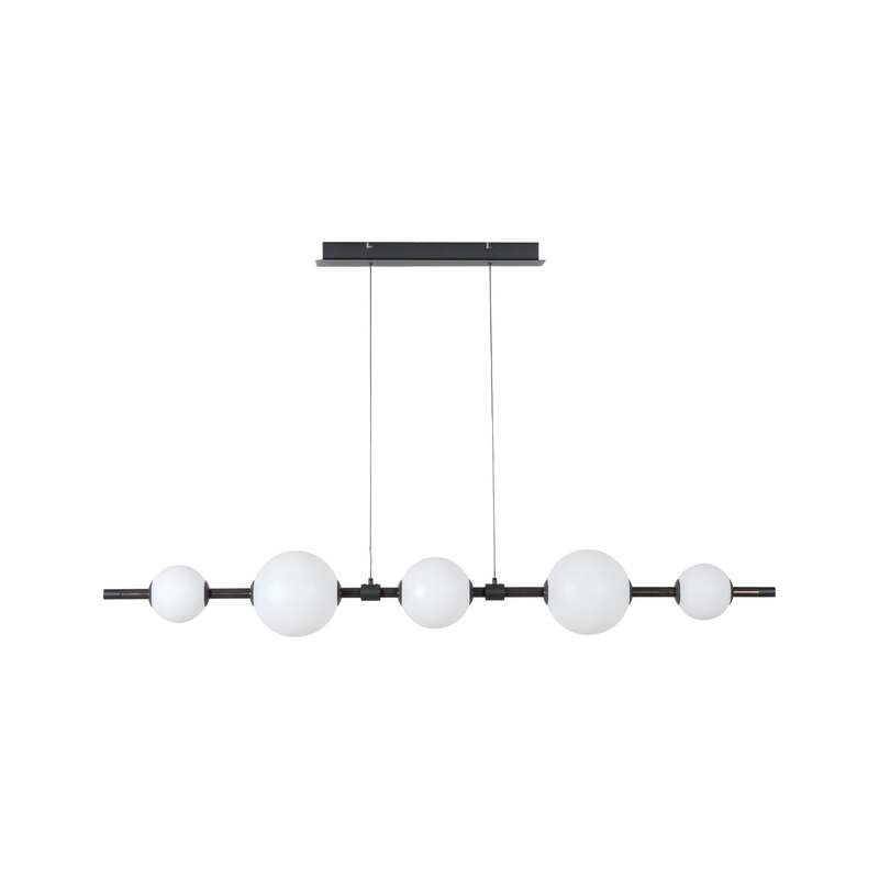Lucande Pendelleuchte LED-Hängeleuchte Tanira schwarz weiß 140cm, step-dim - 4255830906411